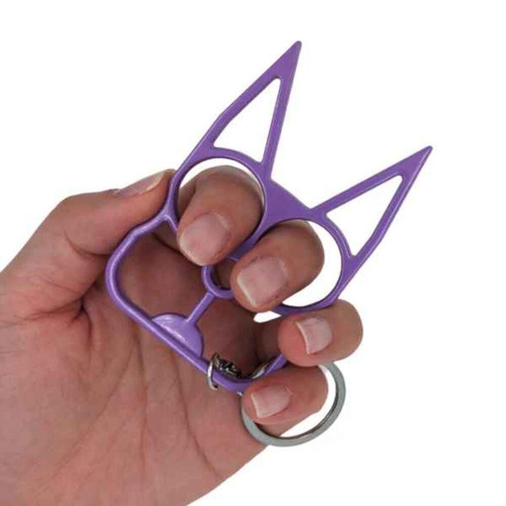 Cat-Shaped Security Multifunctional Knuckle Keychain - Picture 2 of 2